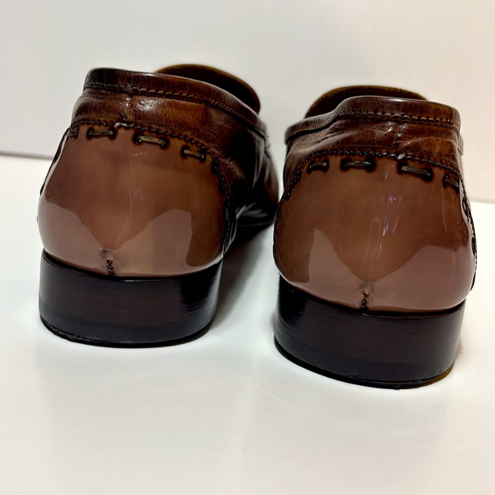 Koi Brown Leather Loafers with Cream Band 
Size 44 (10/10.5)
 7.5/10 condition - Picture 6 of 11